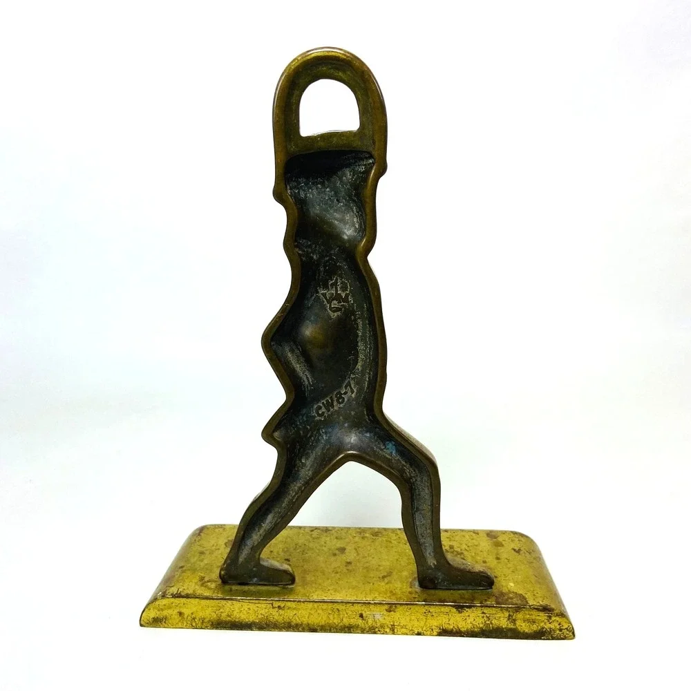 VTG Virginia Metalcrafters Hessian Soldier Heavy Brass Doorstop Williamsburg VMC